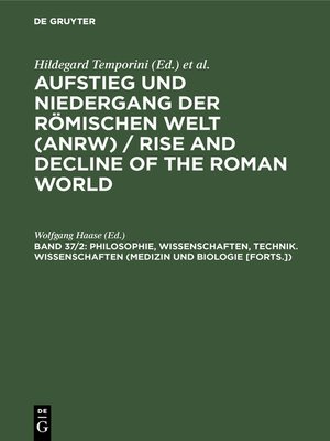 cover image of Philosophie, Wissenschaften, Technik. Wissenschaften (Medizin und Biologie [Forts.])